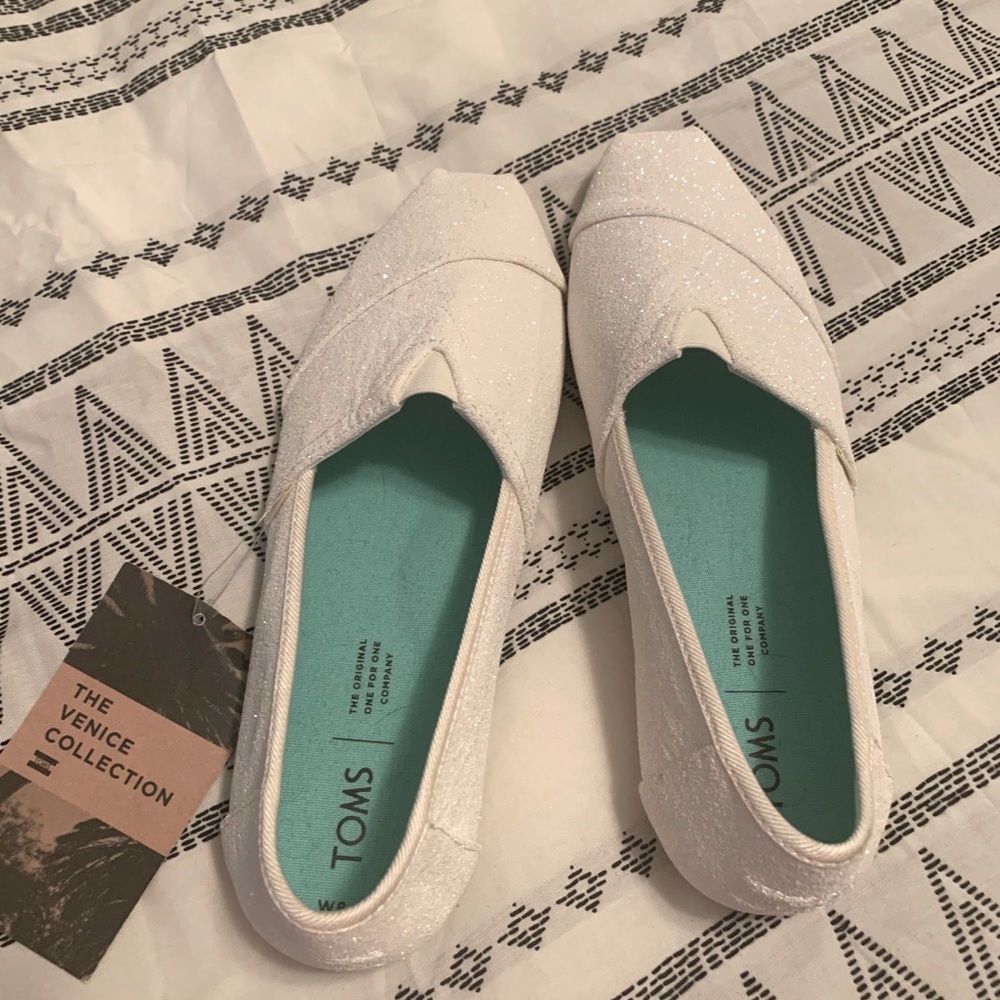 Glitter white Toms